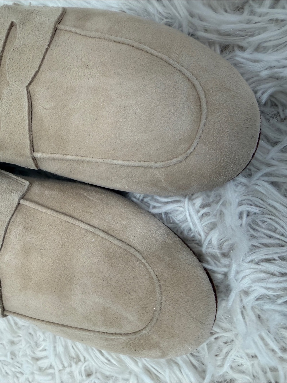 Quince Italian Suede Penny Loafer Almond Tan Size 7.5 - Picture 8 of 9